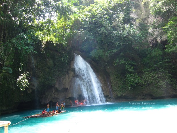 Makatang Lakwatsera @ Kawasan Falls, Badian In here you can see the first waterfalls that drops from a height of 40 meters.